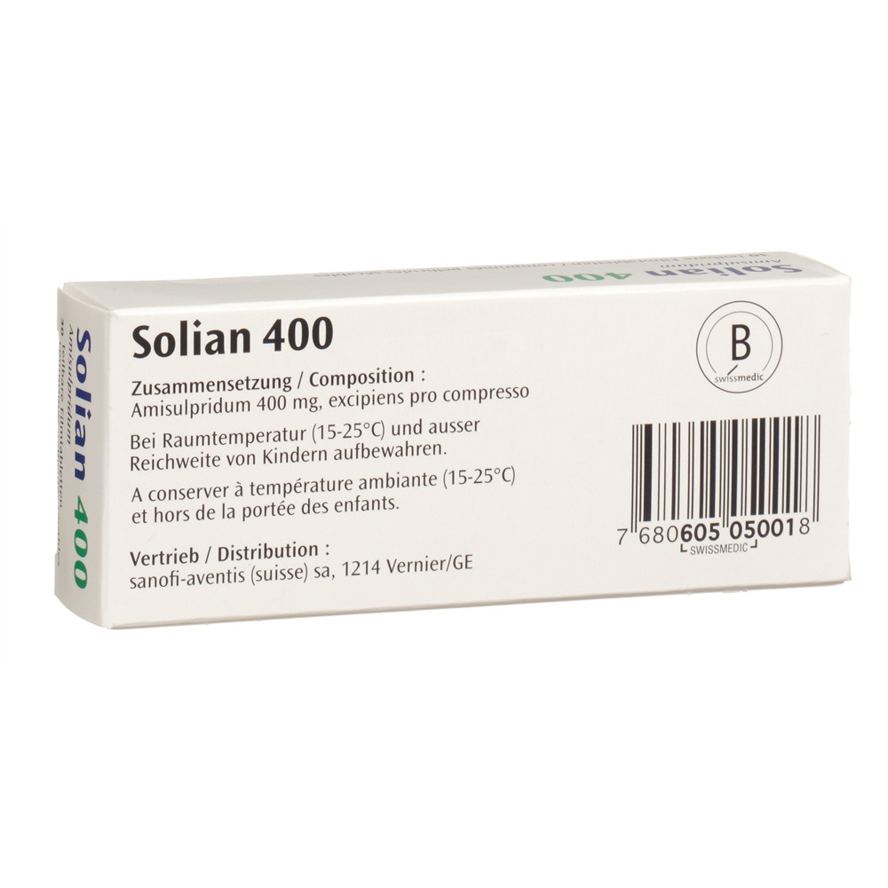 SOLIAN cpr pell 400 mg sécables blist 30 pce, image 2 sur 2