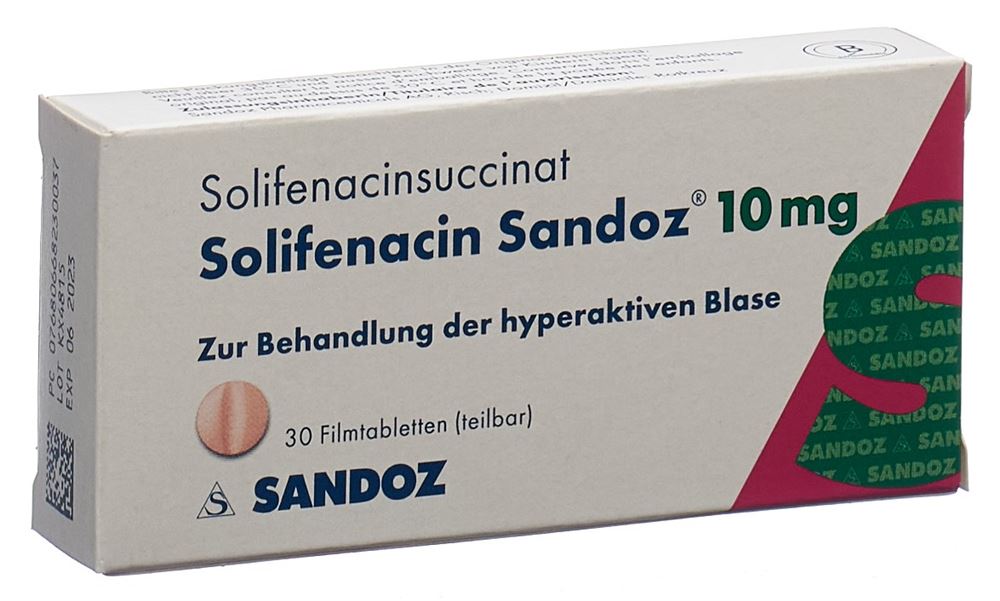 SOLIFENACINE Sandoz 10 mg, Hauptbild