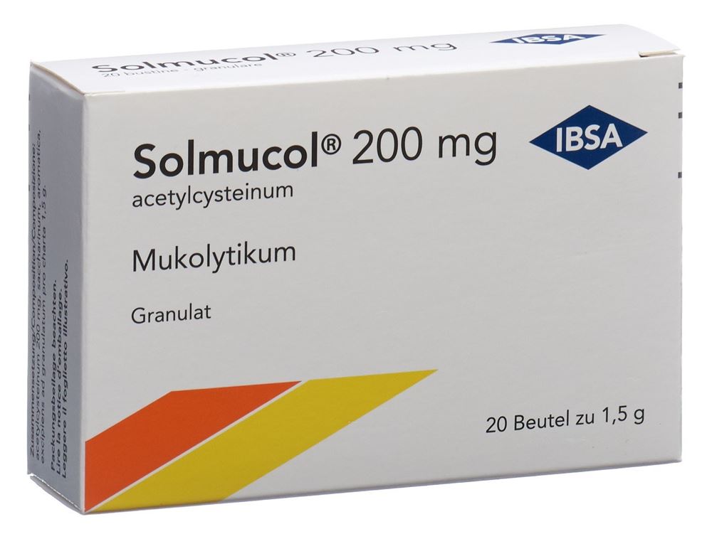 SOLMUCOL Gran 200 mg ohne Zucker Btl 1.5 g, Hauptbild