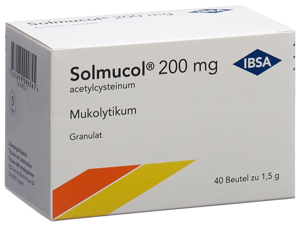 SOLMUCOL Gran 200 mg ohne Zucker Btl 1.5 g