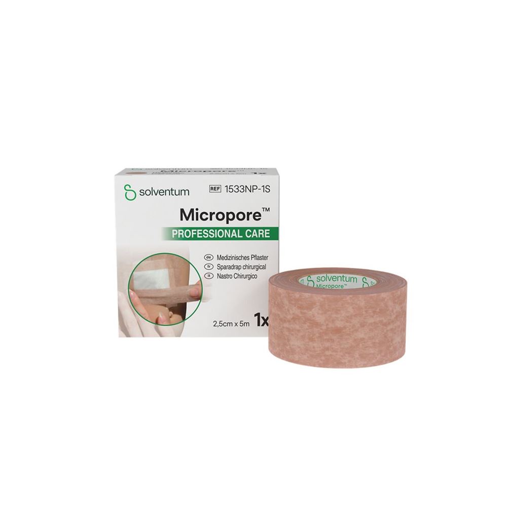SOLVENTUM Micropore Rollenpflaster ohne Dispenser