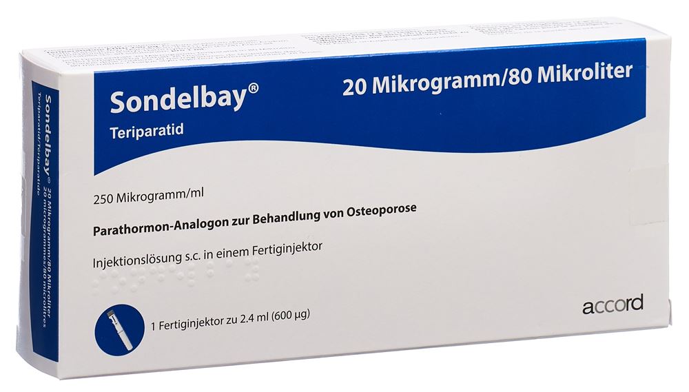 SONDELBAY sol inj 20 mcg/80mcl stylo pré 2.4 ml, image principale