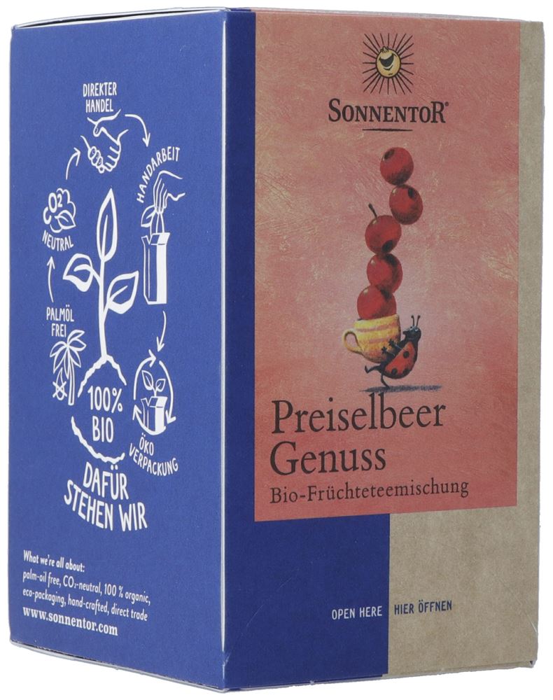 SONNENTOR Preiselbeer Genuss Tee