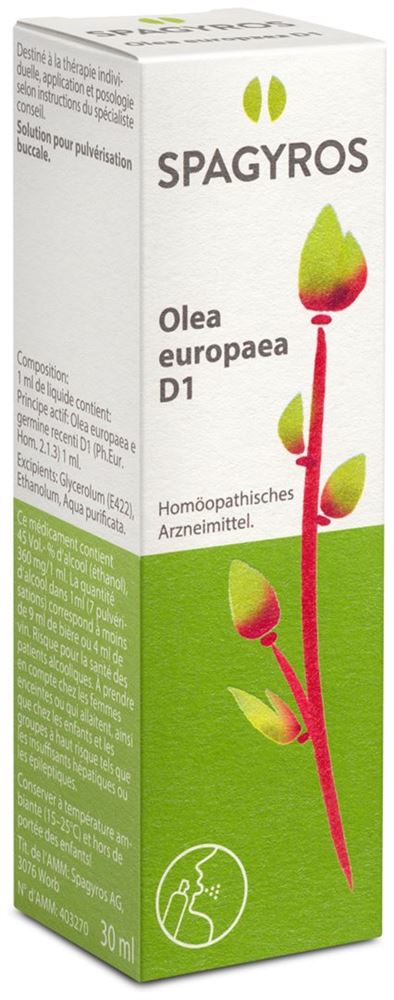 Spagyros olea europaea 1 D, image principale