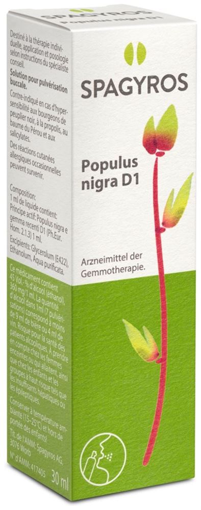 Spagyros populus nigra 1 D, image principale