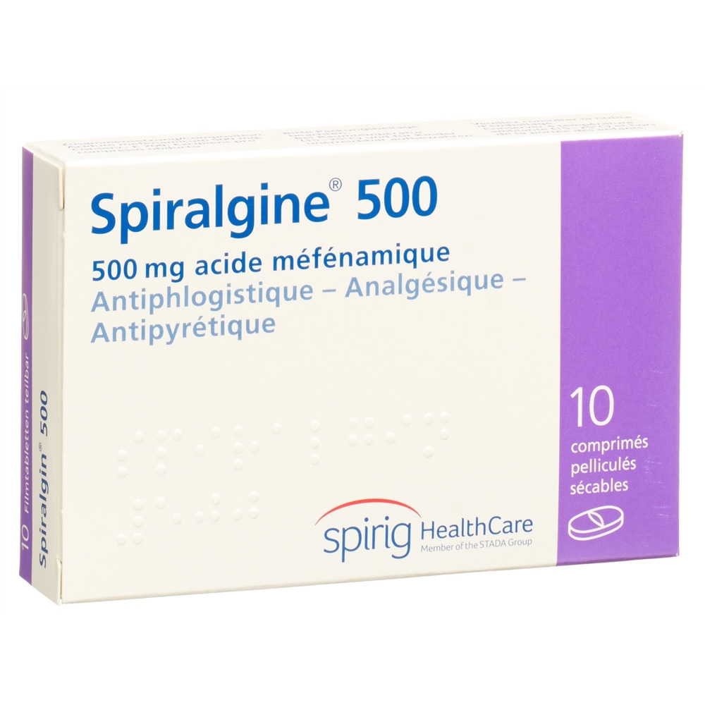 SPIRALGINE cpr pell 500 mg blist 10 pce, image 2 sur 2