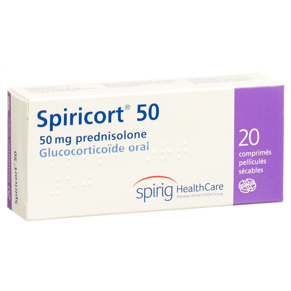 SPIRICORT cpr pell 50 mg blist 20 pce, image 2 sur 2