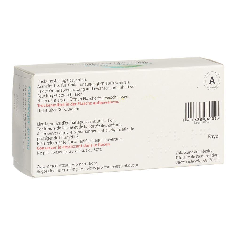 STIVARGA cpr pell 40 mg bte 28 pce, image 2 sur 2