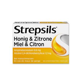 Strepsils cpr sucer miel & citron blist 24 pce, image principale
