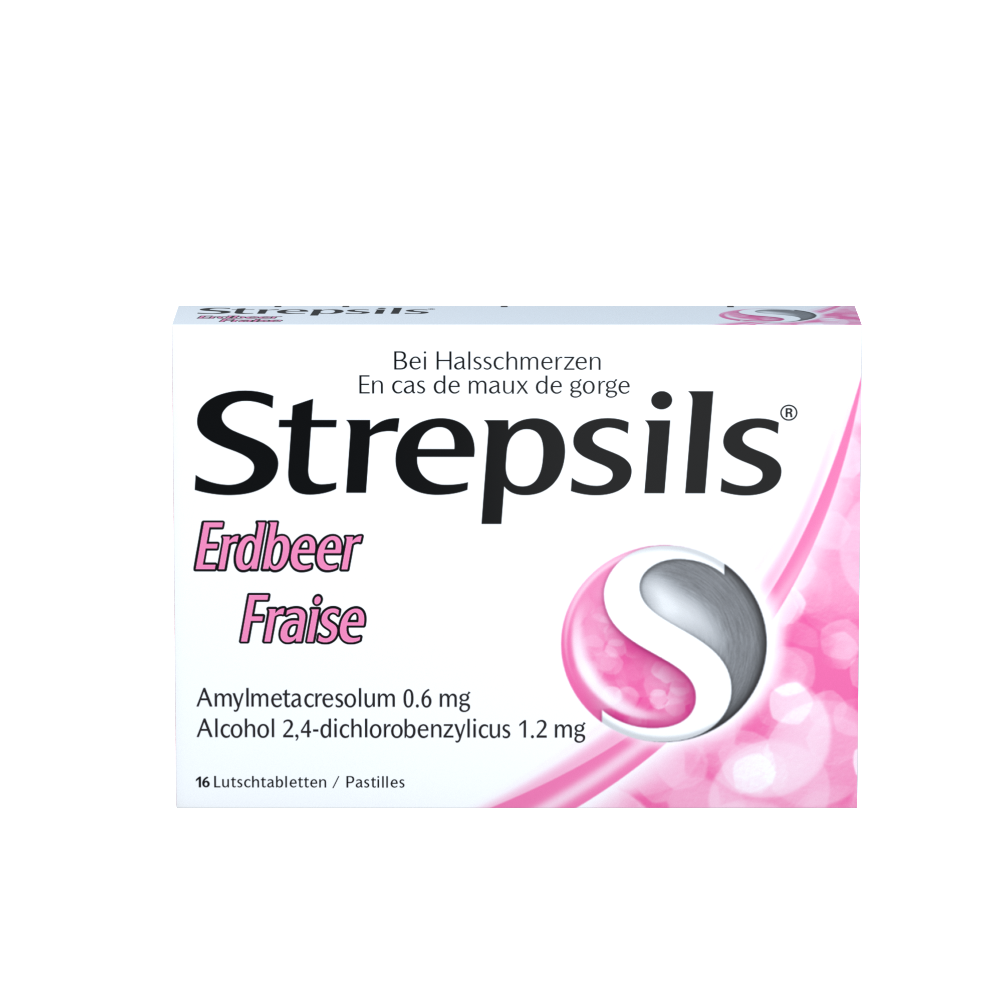 Strepsils Lutschtabl Erdbeer Blist 16 Stk, Hauptbild