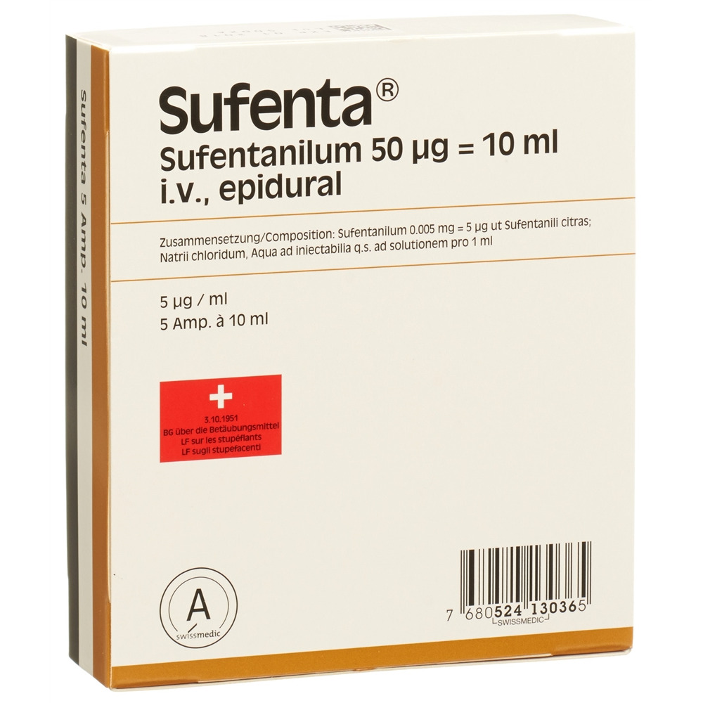 SUFENTA Inj Lös 50 mcg/10ml Amp 10 ml, Bild 2 von 2