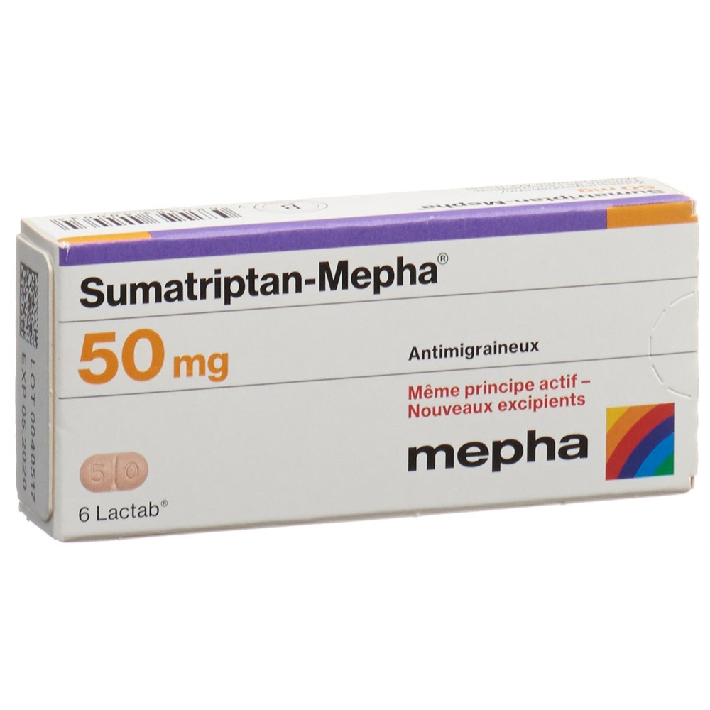 SUMATRIPTAN Mepha 50 mg, image 2 sur 2