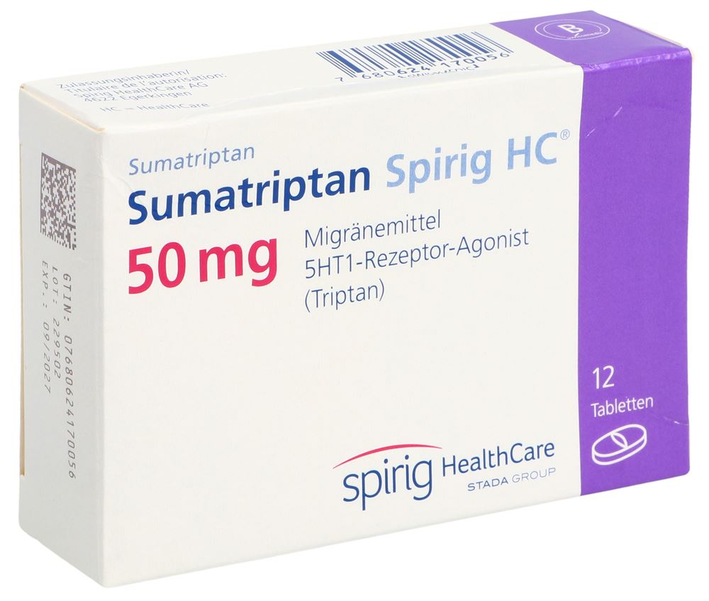 SUMATRIPTAN Spirig HC 50 mg, Hauptbild