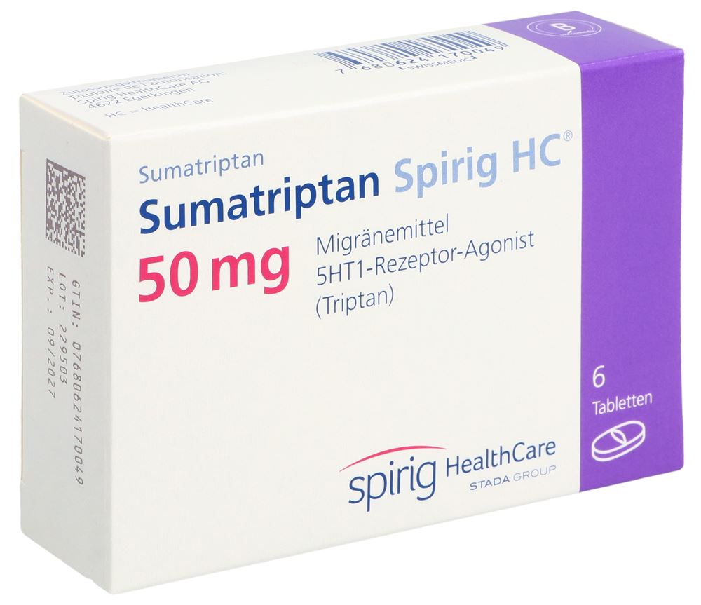 SUMATRIPTAN Spirig HC 50 mg, Hauptbild