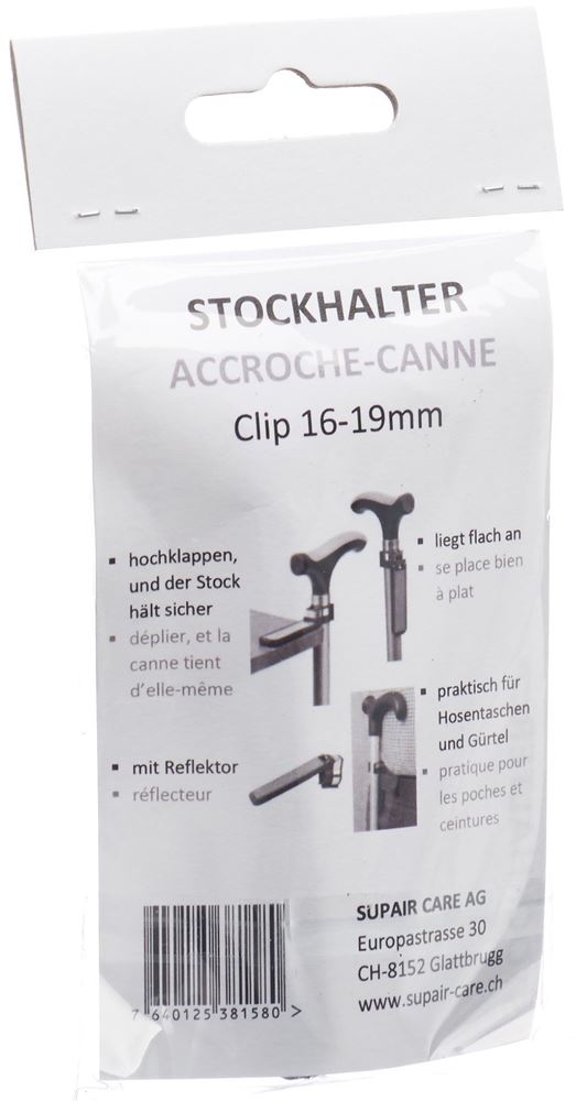 SUPAIR Gehstockhalter mit Reflektor