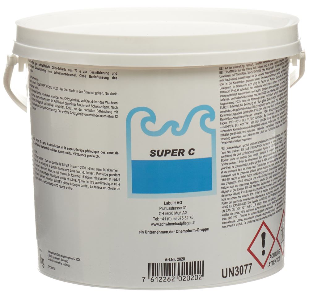 SUPER C comprimés superchlorage