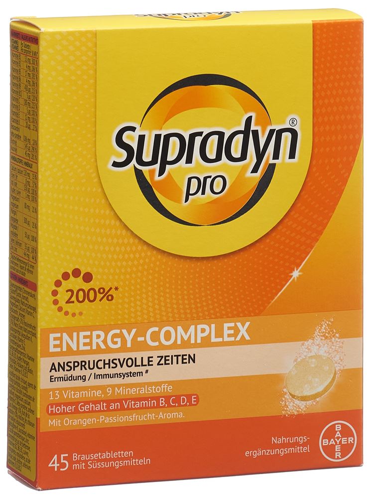 SUPRADYN pro energy-complex, 13 Vitamine,  9 Mineralstoffe. Für anspruchsvolle Zeiten