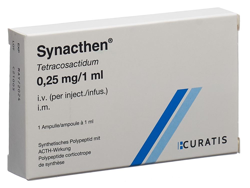 SYNACTHEN prép inj perf 0.25 mg/ml amp 1 ml, image principale