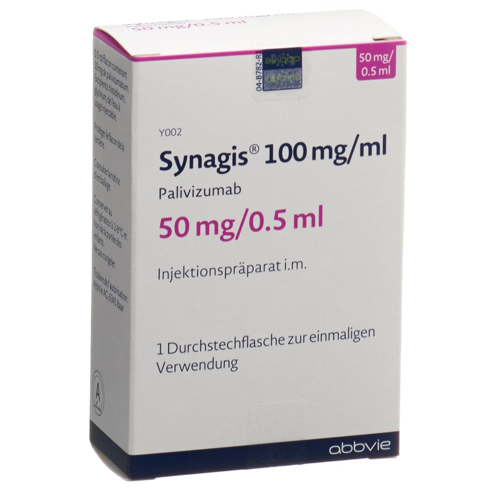 Synagis Inj Lös 50 mg/0.5ml Durchstf 1 Stk, Hauptbild