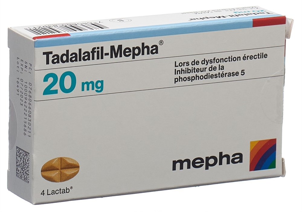 TADALAFIL Mepha 20 mg, Bild 2 von 2