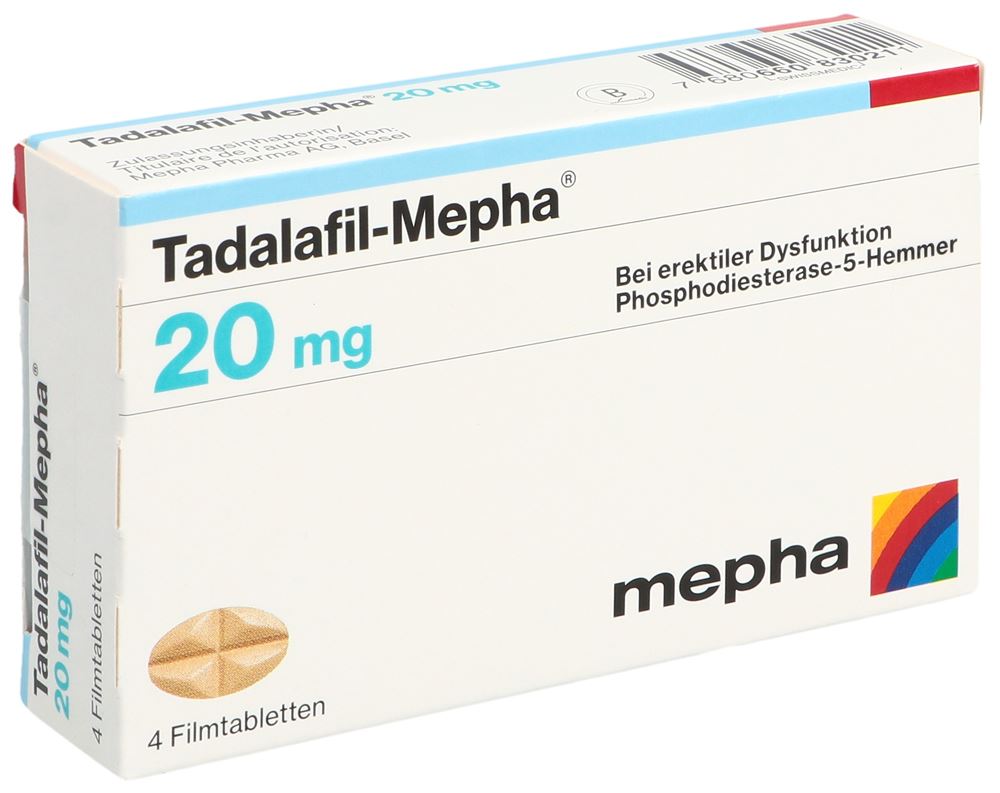 TADALAFIL Mepha 20 mg, Hauptbild