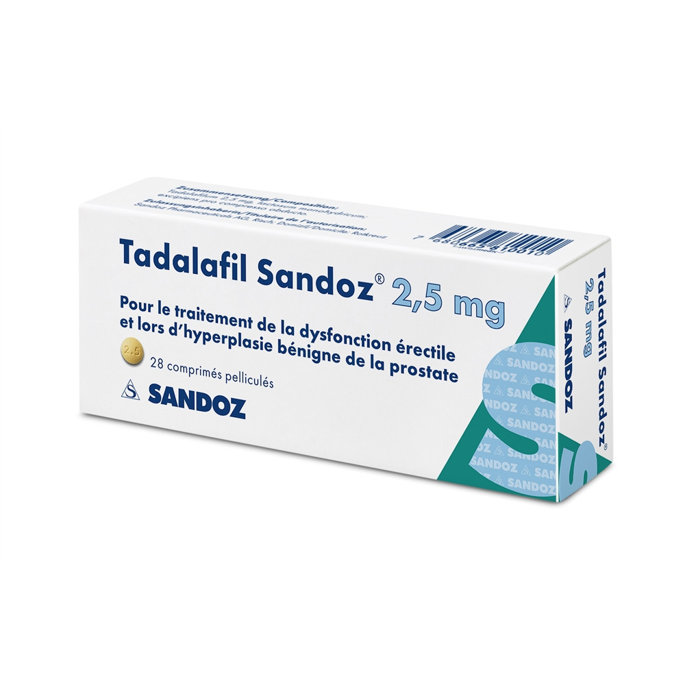 TADALAFIL Sandoz 2.5 mg, image 2 sur 2