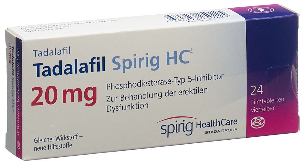 TADALAFIL Spirig HC 20 mg, Hauptbild TADALAFIL Spirig HC 20 mg, Hauptbild