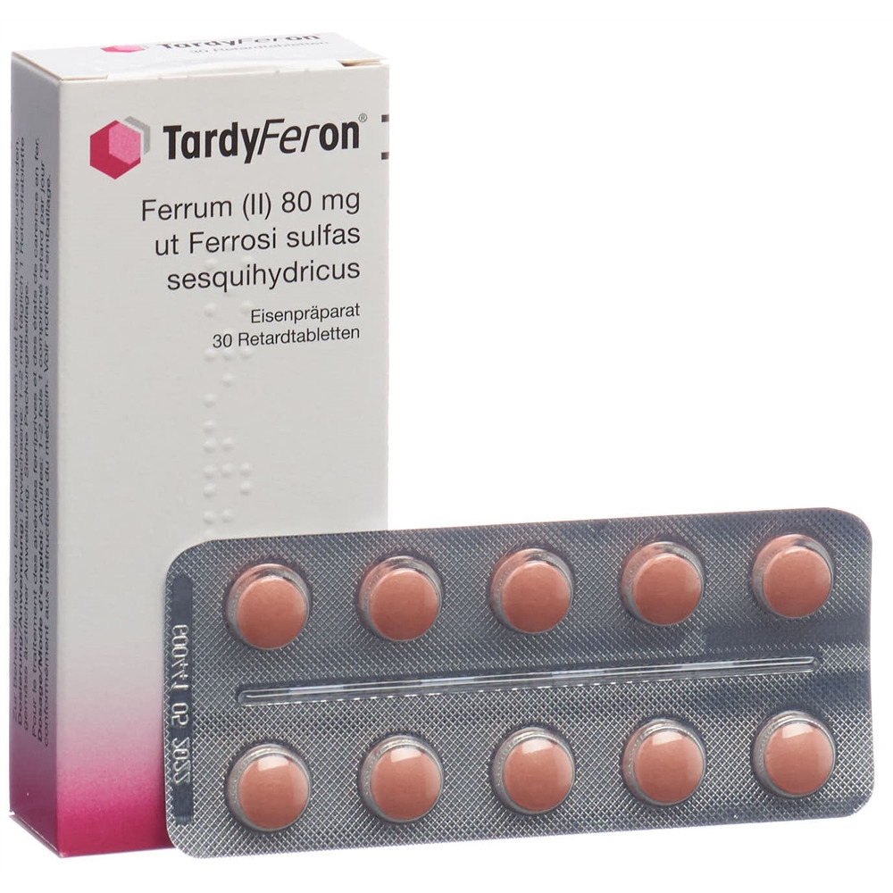 TARDYFERON Ret Tabl 80 mg Blist 30 Stk, Hauptbild