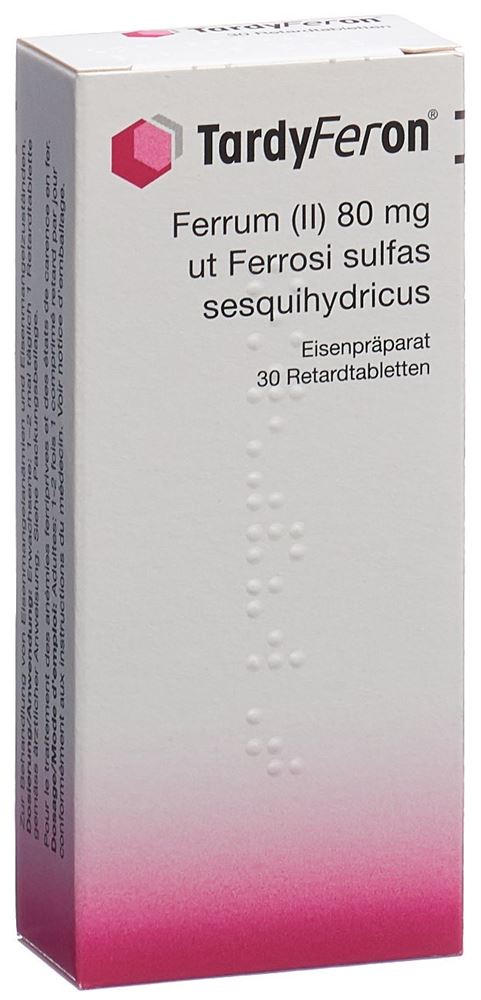 TARDYFERON Ret Tabl 80 mg Blist 30 Stk, Hauptbild