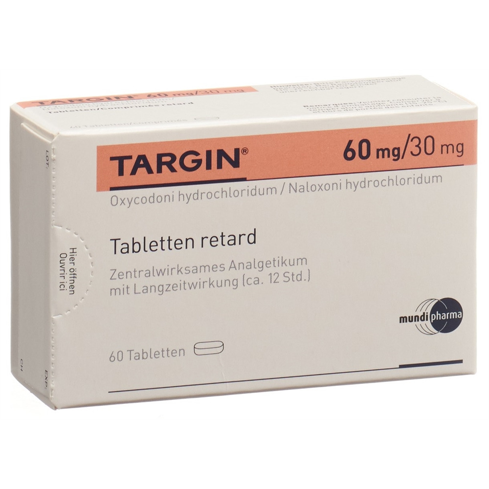 TARGIN cpr ret 60 mg/30 mg blist 60 pce