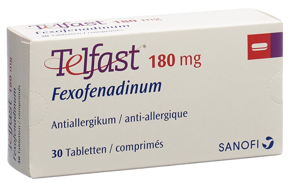 Telfast cpr pell 180 mg blist 30 pce, image principale