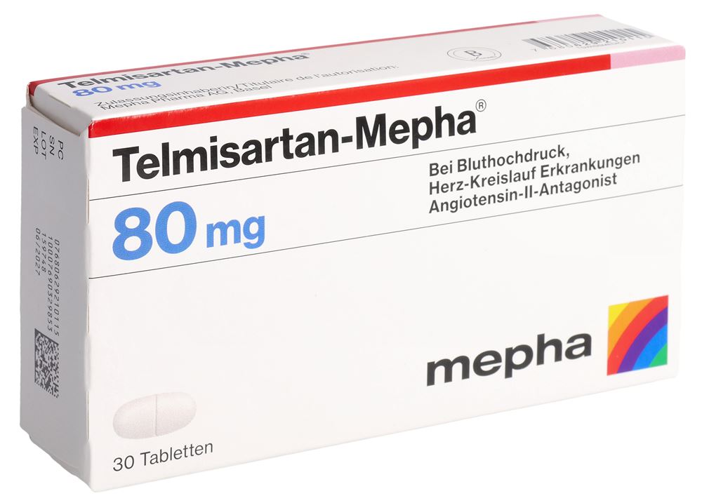 TELMISARTAN Mepha 80 mg, Hauptbild