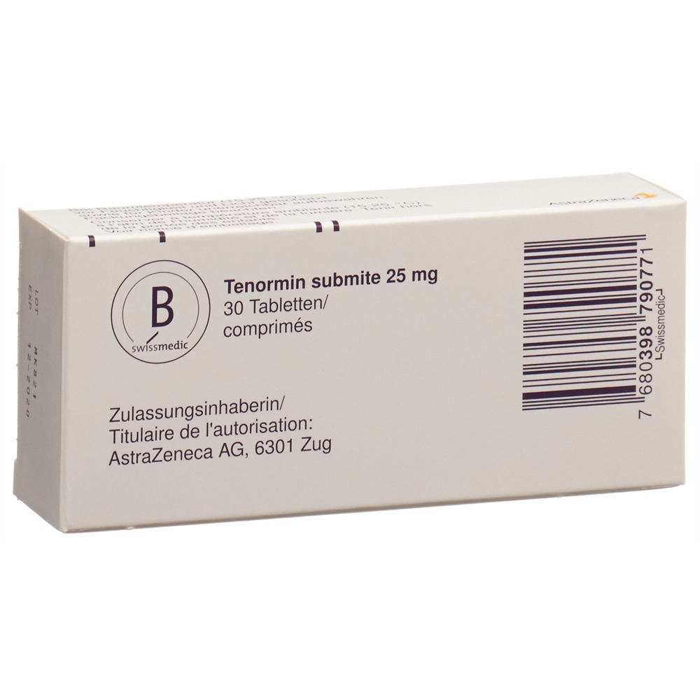 TENORMIN submite 25 mg, image 2 sur 2