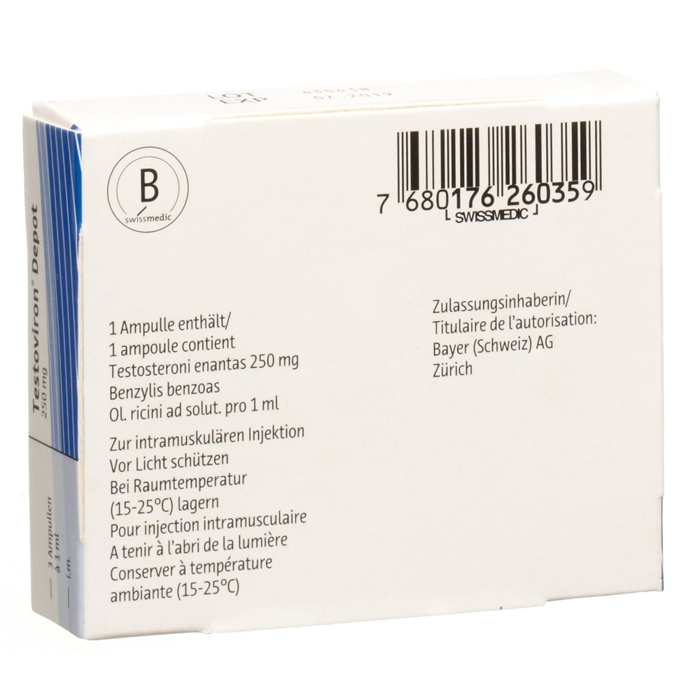 TESTOVIRON Dépôt 250 mg/ml, image 2 sur 2