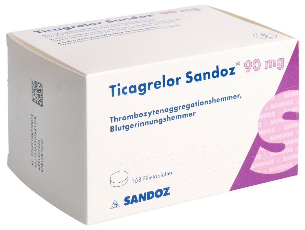 TICAGRELOR Sandoz 90 mg, Hauptbild TICAGRELOR Sandoz 90 mg, Hauptbild
