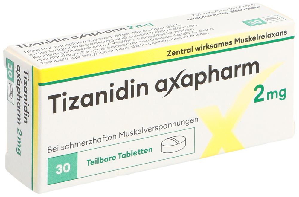 TIZANIDIN axapharm 2 mg, image principale