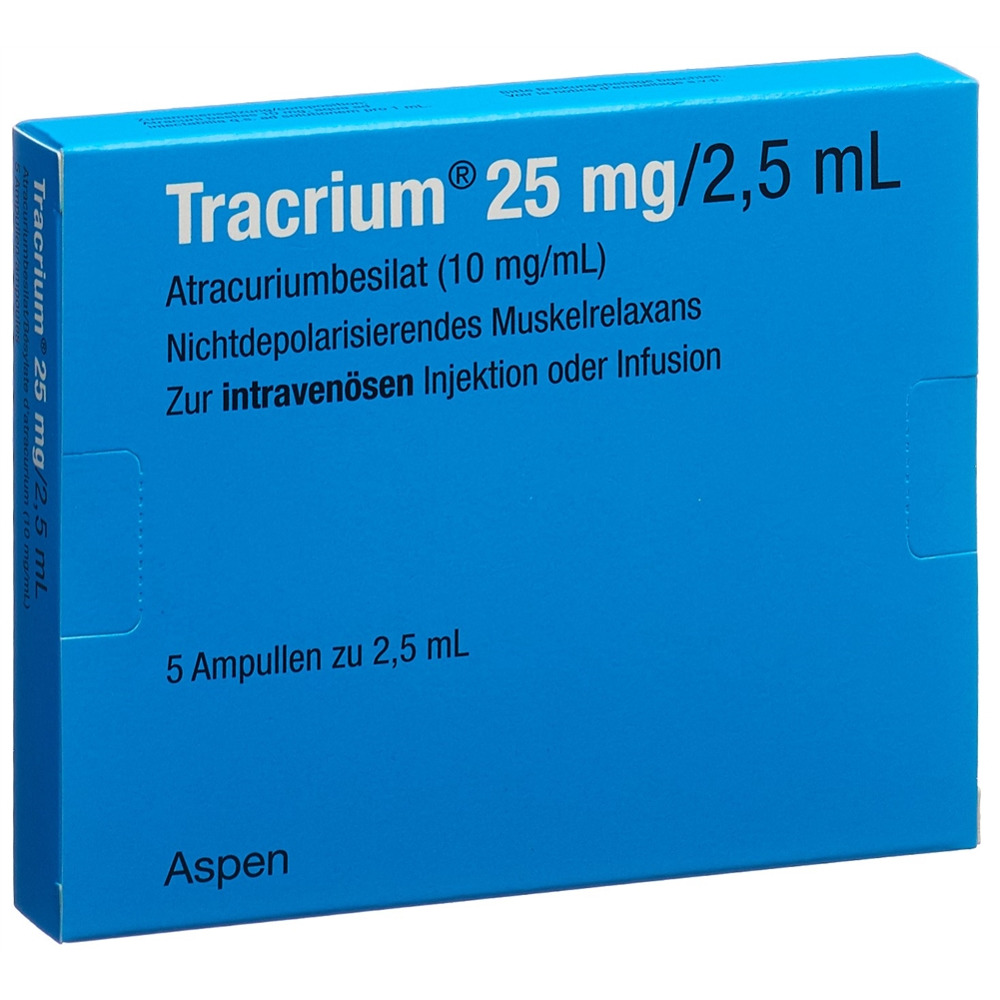 Tracrium Inj Lös 25 mg/2.5ml Amp 2.5 ml, Hauptbild