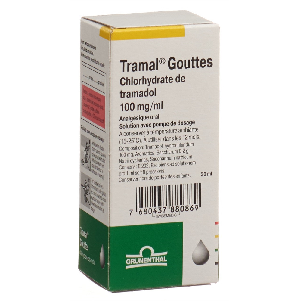 TRAMAL gouttes 100 mg/ml avec pompe de dosage fl 30 ml, image 2 sur 2