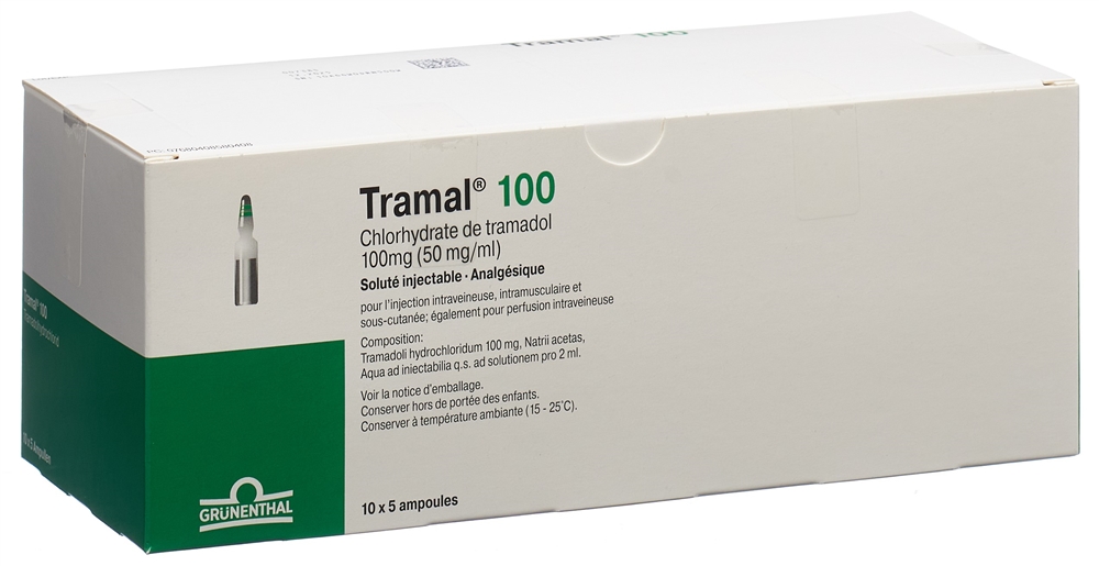 TRAMAL sol inj 100 mg/2ml amp 2 ml, image 2 sur 2