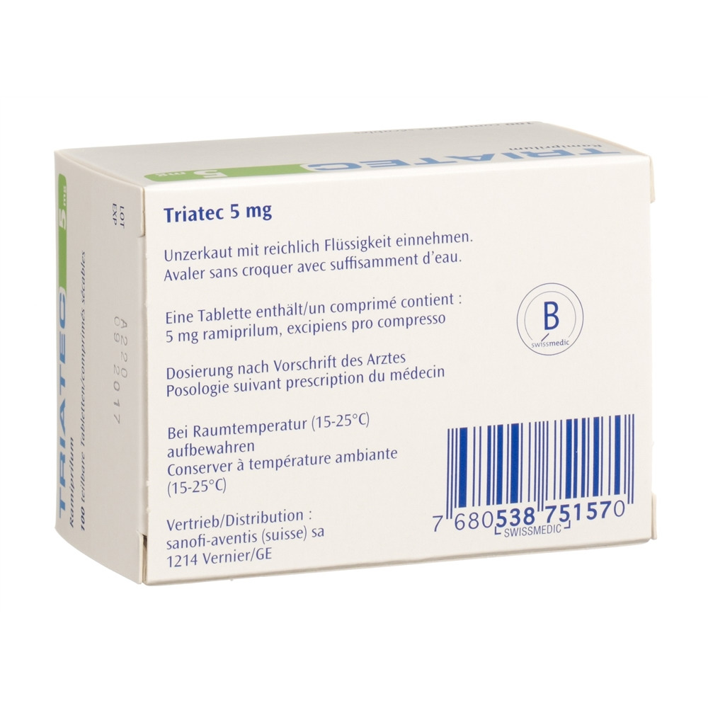 TRIATEC cpr 5 mg blist 100 pce, image 2 sur 2