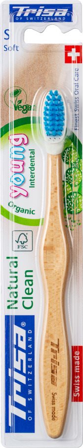 TRISA Natural Clean brosse à dents en bois