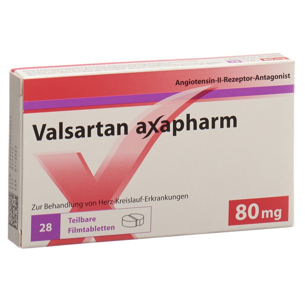 VALSARTAN axapharm 80 mg, image principale