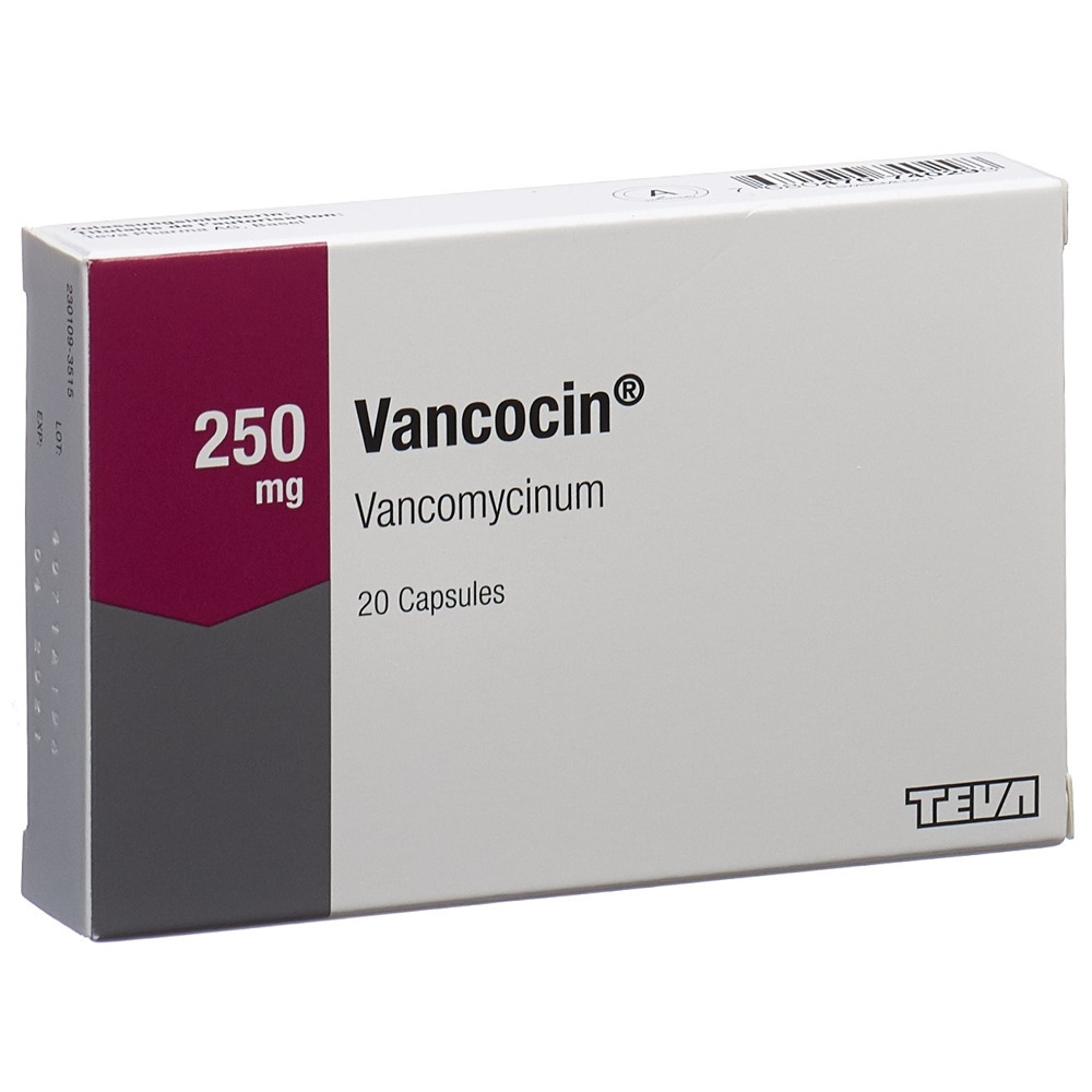 Vancocin caps 250 mg blist 20 pce, image 2 sur 2
