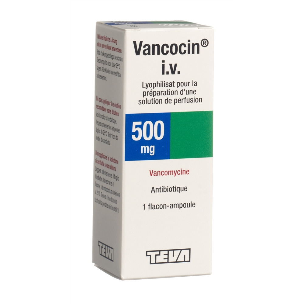 Vancocin Trockensub 500 mg i.v. Durchstf 1 Stk, Bild 2 von 2