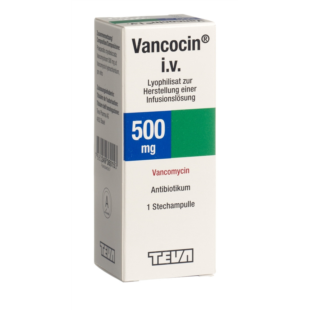 Vancocin Trockensub 500 mg i.v. Durchstf 1 Stk