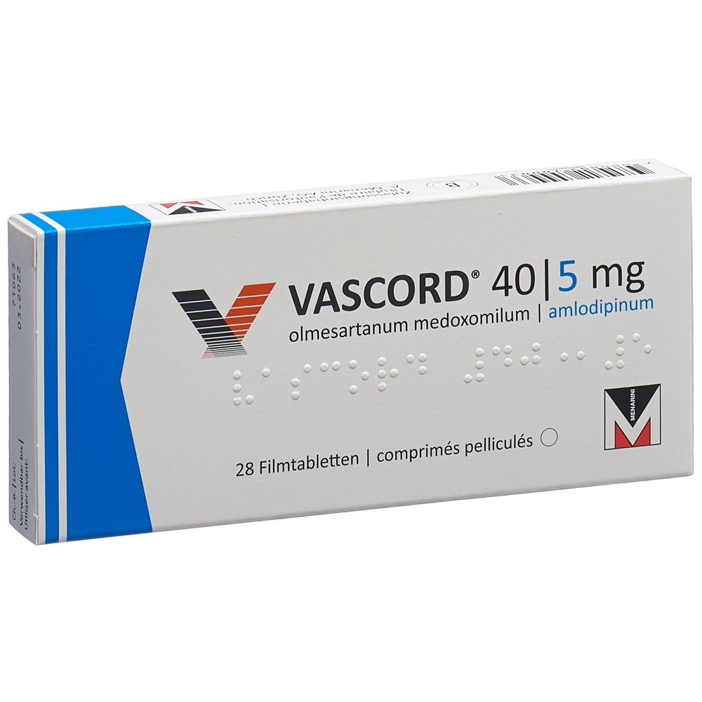 VASCORD cpr pell 40/5 mg blist 28 pce, image principale