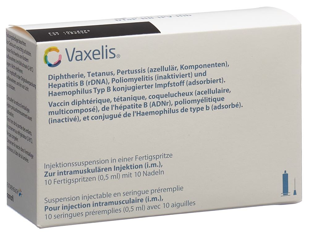 VAXELIS susp inj avec 1 aiguille séparée ser pré 0.5 ml, image principale
