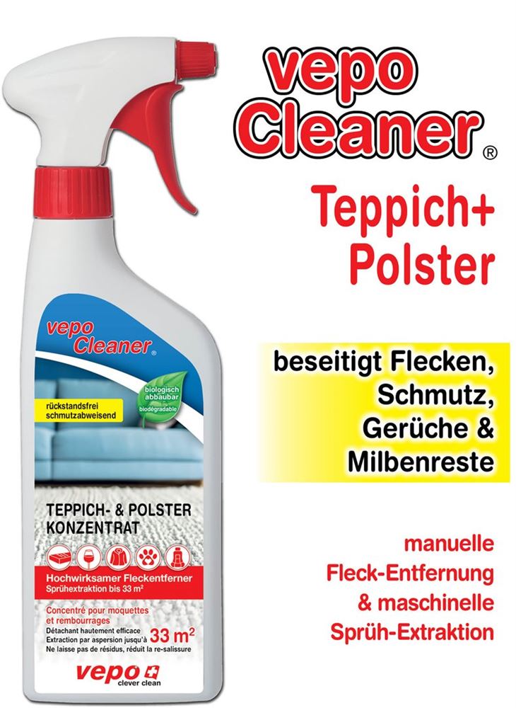 VepoCleaner nettoyant moquettes + rembourrages concentré et détachant spray, image 2 sur 3