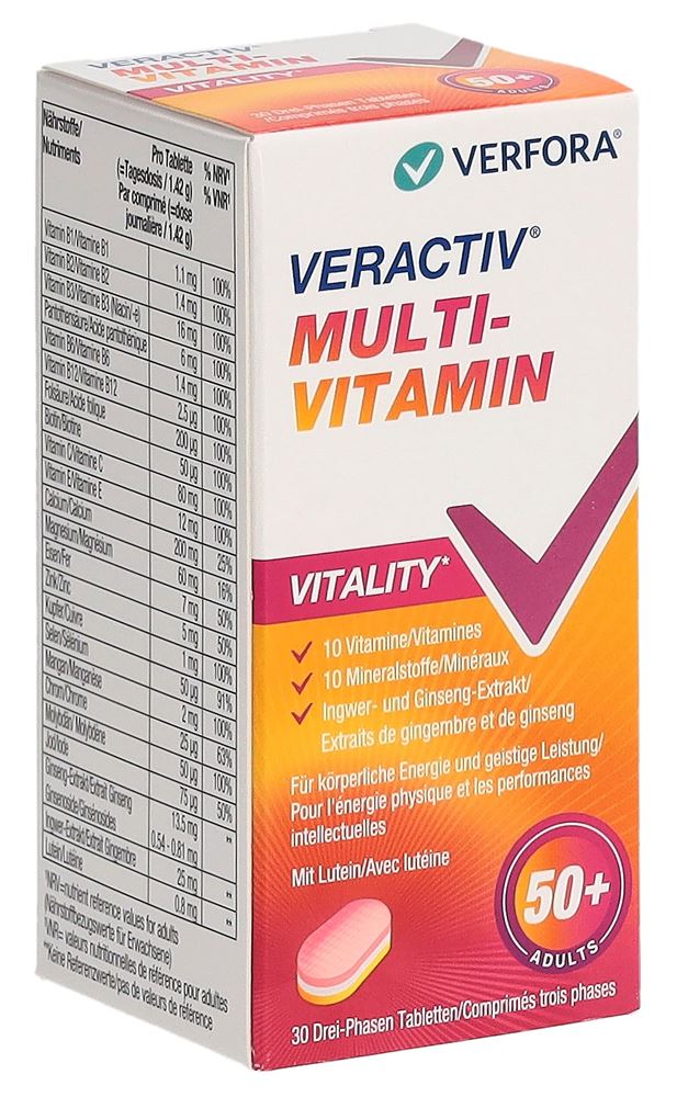 VERACTIV Multivitamin 50+ Drei-Phasen