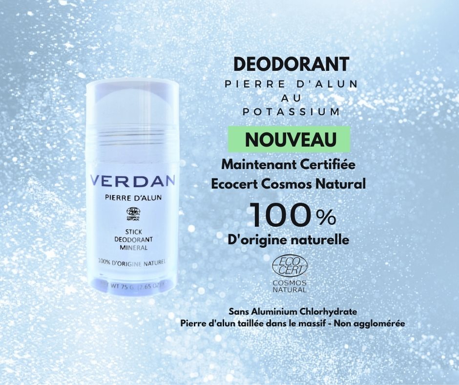 VERDAN Pierre d'alun marbrée grade A+ Déodorant stick, image 2 sur 2
